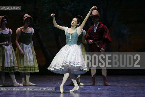 Feb 28 2006, Rome Opera Theatre .GISELLE, a ballet from music of Adolphe-Charles Adam .Orchestra and ballet company of Opera Theatre.conductor: David Coleman.Coreografphie of Carla Fracci, by Jean Coralli, Jules Perrot, Marius Petipa, Anton Dolin .Scene and Costumes: Anna Anni.Dancers:.Giselle: Svetlana Lunkina.The Prince Albrecht: Yuri Vyskubenko.  ©Riccardo Musacchio & Flavio Ianniello/Rosebud2