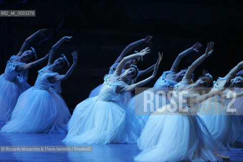 Feb 28 2006, Rome Opera Theatre .GISELLE, a ballet from music of Adolphe-Charles Adam .Orchestra and ballet company of Opera Theatre.conductor: David Coleman.Coreografphie of Carla Fracci, by Jean Coralli, Jules Perrot, Marius Petipa, Anton Dolin .Scene and Costumes: Anna Anni.Dancers:.Giselle: Svetlana Lunkina.The Prince Albrecht: Yuri Vyskubenko.  ©Riccardo Musacchio & Flavio Ianniello/Rosebud2