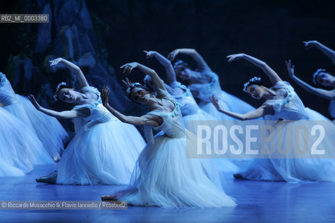 Feb 28 2006, Rome Opera Theatre .GISELLE, a ballet from music of Adolphe-Charles Adam .Orchestra and ballet company of Opera Theatre.conductor: David Coleman.Coreografphie of Carla Fracci, by Jean Coralli, Jules Perrot, Marius Petipa, Anton Dolin .Scene and Costumes: Anna Anni.Dancers:.Giselle: Svetlana Lunkina.The Prince Albrecht: Yuri Vyskubenko.  ©Riccardo Musacchio & Flavio Ianniello/Rosebud2