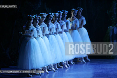 Feb 28 2006, Rome Opera Theatre .GISELLE, a ballet from music of Adolphe-Charles Adam .Orchestra and ballet company of Opera Theatre.conductor: David Coleman.Coreografphie of Carla Fracci, by Jean Coralli, Jules Perrot, Marius Petipa, Anton Dolin .Scene and Costumes: Anna Anni.Dancers:.Giselle: Svetlana Lunkina.The Prince Albrecht: Yuri Vyskubenko.  ©Riccardo Musacchio & Flavio Ianniello/Rosebud2