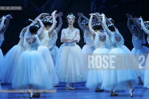 Feb 28 2006, Rome Opera Theatre .GISELLE, a ballet from music of Adolphe-Charles Adam .Orchestra and ballet company of Opera Theatre.conductor: David Coleman.Coreografphie of Carla Fracci, by Jean Coralli, Jules Perrot, Marius Petipa, Anton Dolin .Scene and Costumes: Anna Anni.Dancers:.Giselle: Svetlana Lunkina.The Prince Albrecht: Yuri Vyskubenko.In the picture: the dancer Gaia Straccamore.  ©Riccardo Musacchio & Flavio Ianniello/Rosebud2