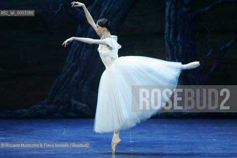 Feb 28 2006, Rome Opera Theatre .GISELLE, a ballet from music of Adolphe-Charles Adam .Orchestra and ballet company of Opera Theatre.conductor: David Coleman.Coreografphie of Carla Fracci, by Jean Coralli, Jules Perrot, Marius Petipa, Anton Dolin .Scene and Costumes: Anna Anni.Dancers:.Giselle: Svetlana Lunkina.The Prince Albrecht: Yuri Vyskubenko.  ©Riccardo Musacchio & Flavio Ianniello/Rosebud2