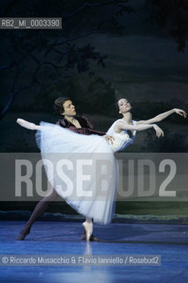 Feb 28 2006, Rome Opera Theatre .GISELLE, a ballet from music of Adolphe-Charles Adam .Orchestra and ballet company of Opera Theatre.conductor: David Coleman.Coreografphie of Carla Fracci, by Jean Coralli, Jules Perrot, Marius Petipa, Anton Dolin .Scene and Costumes: Anna Anni.Dancers:.Giselle: Svetlana Lunkina.The Prince Albrecht: Yuri Vyskubenko.  ©Riccardo Musacchio & Flavio Ianniello/Rosebud2