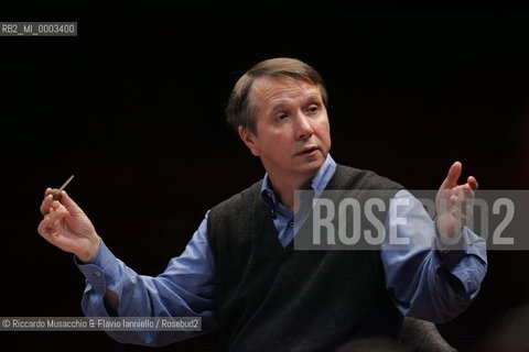 Rome, Apr 28 2006 Auditorium Music Park.Russian oianist and conductor Mikhail Pletnev  at Santa Cecilia during a reharsals..  ©Riccardo Musacchio & Flavio Ianniello/Rosebud2