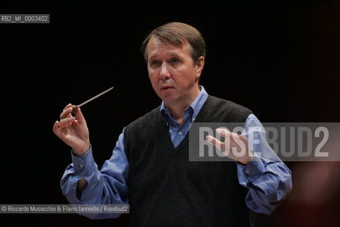 Rome, Apr 28 2006 Auditorium Music Park.Russian oianist and conductor Mikhail Pletnev  at Santa Cecilia during a reharsals..  ©Riccardo Musacchio & Flavio Ianniello/Rosebud2