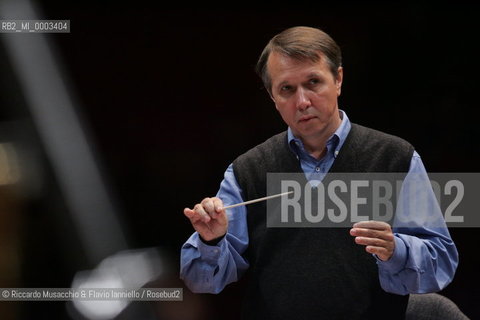 Rome, Apr 28 2006 Auditorium Music Park.Russian oianist and conductor Mikhail Pletnev  at Santa Cecilia during a reharsals..  ©Riccardo Musacchio & Flavio Ianniello/Rosebud2