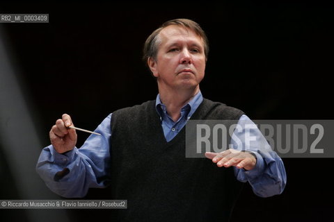 Rome, Apr 28 2006 Auditorium Music Park.Russian oianist and conductor Mikhail Pletnev  at Santa Cecilia during a reharsals..  ©Riccardo Musacchio & Flavio Ianniello/Rosebud2