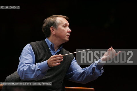 Rome, Apr 28 2006 Auditorium Music Park.Russian oianist and conductor Mikhail Pletnev  at Santa Cecilia during a reharsals..  ©Riccardo Musacchio & Flavio Ianniello/Rosebud2