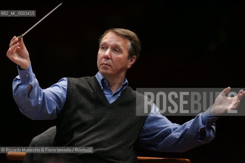 Rome, Apr 28 2006 Auditorium Music Park.Russian oianist and conductor Mikhail Pletnev  at Santa Cecilia during a reharsals..  ©Riccardo Musacchio & Flavio Ianniello/Rosebud2