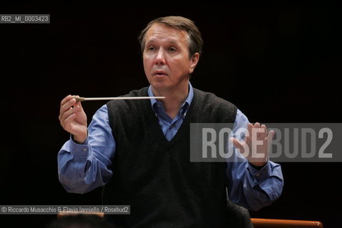 Rome, Apr 28 2006 Auditorium Music Park.Russian oianist and conductor Mikhail Pletnev  at Santa Cecilia during a reharsals..  ©Riccardo Musacchio & Flavio Ianniello/Rosebud2