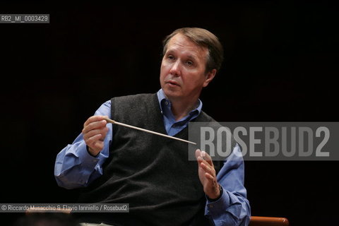 Rome, Apr 28 2006 Auditorium Music Park.Russian oianist and conductor Mikhail Pletnev  at Santa Cecilia during a reharsals..  ©Riccardo Musacchio & Flavio Ianniello/Rosebud2