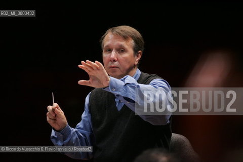 Rome, Apr 28 2006 Auditorium Music Park.Russian oianist and conductor Mikhail Pletnev  at Santa Cecilia during a reharsals..  ©Riccardo Musacchio & Flavio Ianniello/Rosebud2