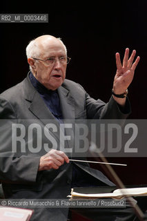 Mar 03 2006 Rome, Auditorium.National Santa Cecilia Orchestra.Conductor Mstislav Rostropovic.  ©Riccardo Musacchio & Flavio Ianniello/Rosebud2