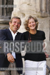 Rome, Sep 06 2006 Tempio di Adriano.portrait of Pietro Maccarinelli( director) and Gabriella Pescucci (artistic director) for the event Il cincema va di moda a retrospective of deress and costumes of the cinema during the international festival of movie in Rome.  ©Riccardo Musacchio & Flavio Ianniello/Rosebud2