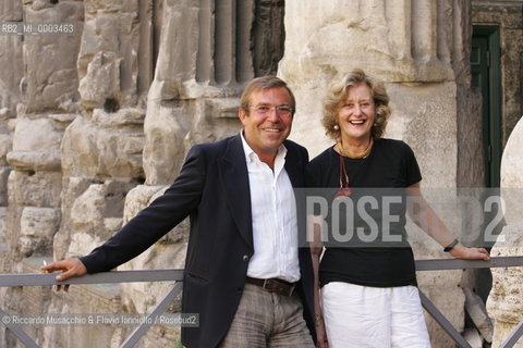 Rome, Sep 06 2006 Tempio di Adriano.portrait of Pietro Maccarinelli( director) and Gabriella Pescucci (artistic director) for the event Il cincema va di moda a retrospective of deress and costumes of the cinema during the international festival of movie in Rome.  ©Riccardo Musacchio & Flavio Ianniello/Rosebud2