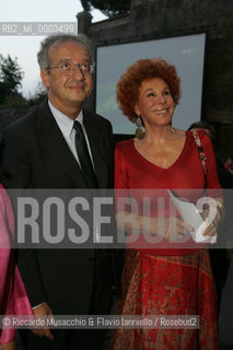 Rome, Vittoriano Sep 08 2006.Waiting White Night (Aspettando la Notte Bianca)..Exibition about Corto Maltese by Hugo Pratt..In the picture: the Major of Rome Walter Veltroni and the singer Ornella Vanoni..  ©Riccardo Musacchio & Flavio Ianniello/Rosebud2