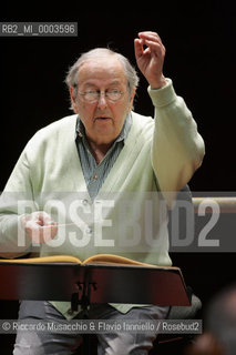 Roma, Auditorium Parco della Musica 04 04 2008.Stagione di Musica Sinfonica..Orchestra dellAccademia di Santa Cecilia.Andre Previn direttore in prova.  ©Riccardo Musacchio & Flavio Ianniello/Rosebud2