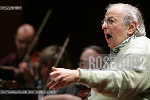 Roma, Auditorium Parco della Musica 04 04 2008.Stagione di Musica Sinfonica..Orchestra dellAccademia di Santa Cecilia.Andre Previn direttore in prova.  ©Riccardo Musacchio & Flavio Ianniello/Rosebud2