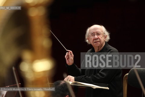 Rome, Auditorium Jan 30 2009.Santa Cecilia Orchestra.Gennadij Rozhdestvensky conductor.Julia Fischer violin..  ©Riccardo Musacchio & Flavio Ianniello/Rosebud2