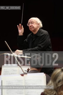 Rome, Auditorium Jan 30 2009.Santa Cecilia Orchestra.Gennadij Rozhdestvensky conductor.Julia Fischer violin..  ©Riccardo Musacchio & Flavio Ianniello/Rosebud2