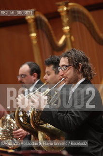 Rome, Auditorium Jan 17 2009.Santa Cecilia Orchestra.Antonio Pappano conductor.Christian Tetzlaff violin (during the reharsals).  ©Riccardo Musacchio & Flavio Ianniello/Rosebud2