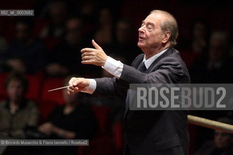 Rome, Auditorium  Nov 29 2008.Santa Cecilia Orchestra.Rafael Fruhbeck de Burgos conductor..  ©Riccardo Musacchio & Flavio Ianniello/Rosebud2