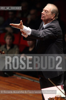 Rome, Auditorium  Nov 29 2008.Santa Cecilia Orchestra.Rafael Fruhbeck de Burgos conductor..  ©Riccardo Musacchio & Flavio Ianniello/Rosebud2