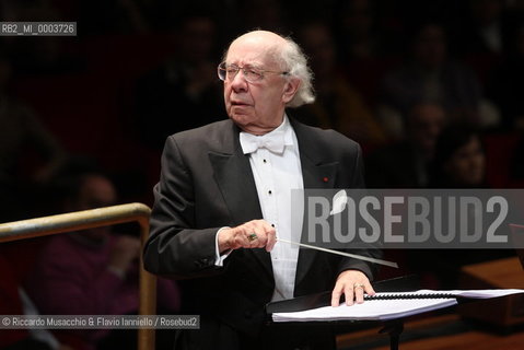 Rome, Auditorium Jan 24 2009.Santa Cecilia Orchestra.Gennadij Rozhdestvensky conductor..  ©Riccardo Musacchio & Flavio Ianniello/Rosebud2