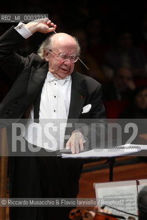 Rome, Auditorium Jan 24 2009.Santa Cecilia Orchestra.Gennadij Rozhdestvensky conductor..  ©Riccardo Musacchio & Flavio Ianniello/Rosebud2