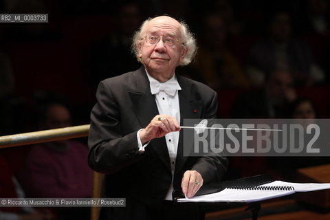 Rome, Auditorium Jan 24 2009.Santa Cecilia Orchestra.Gennadij Rozhdestvensky conductor..  ©Riccardo Musacchio & Flavio Ianniello/Rosebud2