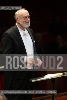 Roma, Auditorium Parco della Musica 02 11 2008.Mendelssohn Elias..Orchestra e Coro dellAccademia Nazionale di Santa Cecilia  .Kurt Masur direttore.Malin Bystrom soprano.Mihoko Fujimura mezzosoprano.Jorma Silvasti tenore.Rene Pape basso..  ©Riccardo Musacchio & Flavio Ianniello/Rosebud2