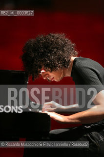 Roma, Auditorium Parco della Musica 30 09 2007.Il Pianista Jazz Giovanni Allevi durante la prova di concerto.   ©Riccardo Musacchio & Flavio Ianniello/Rosebud2