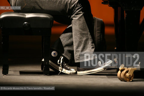 Roma, Auditorium Parco della Musica 30 09 2007.Il Pianista Jazz Giovanni Allevi durante la prova di concerto.   ©Riccardo Musacchio & Flavio Ianniello/Rosebud2