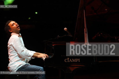 Rome, Jun 17 2009 Auditorium Music Park.Italian jazz pianist Stefano Bollani in concert bollani carioca..  ©Riccardo Musacchio & Flavio Ianniello/Rosebud2