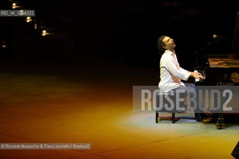 Rome, Jun 17 2009 Auditorium Music Park.Italian jazz pianist Stefano Bollani in concert bollani carioca..  ©Riccardo Musacchio & Flavio Ianniello/Rosebud2