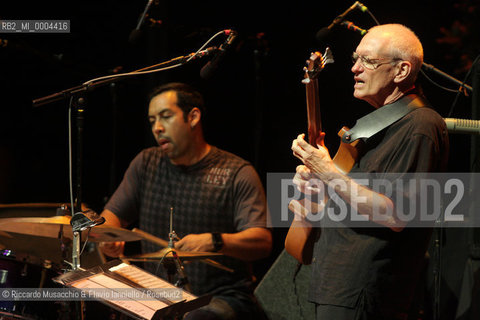 Rome,  Jul 19 2008 Auditorium Music Park.Gary Burton Quartet in concert..Gary Burton, Pat Metheney, Steve Swallow, antonio Sanchez.   ©Riccardo Musacchio & Flavio Ianniello/Rosebud2