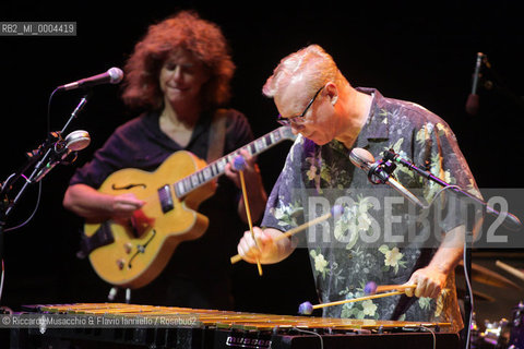 Rome,  Jul 19 2008 Auditorium Music Park.Gary Burton Quartet in concert..Gary Burton, Pat Metheney, Steve Swallow, antonio Sanchez.   ©Riccardo Musacchio & Flavio Ianniello/Rosebud2