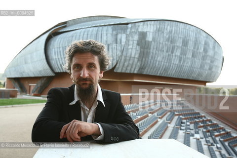 Rome, Jun 16 2009 Auditorium Music Park.Portrait of itailan storytellers Ascanio Celestini..  ©Riccardo Musacchio & Flavio Ianniello/Rosebud2