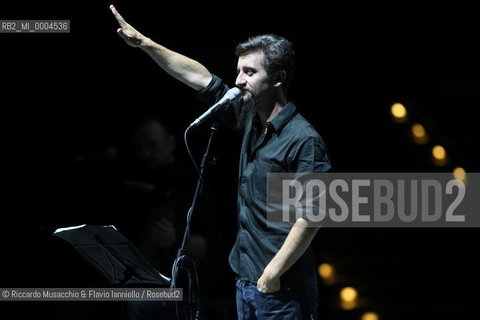 Rome, Jul 27 2009 Auditorium Music Park.Itailan storytellers Ascanio Celestini in concert..  ©Riccardo Musacchio & Flavio Ianniello/Rosebud2