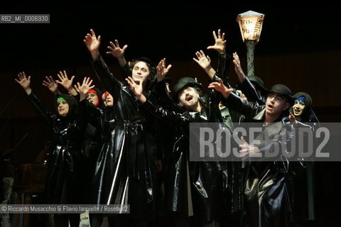 Rome, Auditorium Parco della Musica 16 02 2006.The Rakes Progress an Igor Stravinskij opera.Orchestra and Choir of the Accademia Nazionale di Santa Cecilia, conductor Daniele Gatti, director Lorenzo Mariani, scene and costums Maurizio Balo.  ©Riccardo Musacchio & Flavio Ianniello/Rosebud2