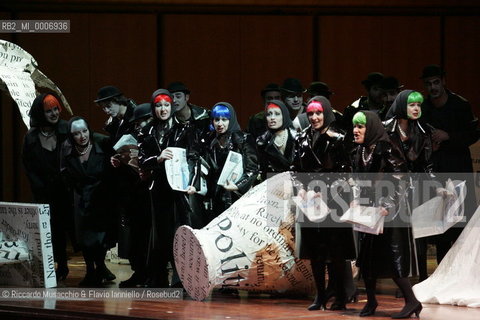 Rome, Auditorium Parco della Musica 16 02 2006.The Rakes Progress an Igor Stravinskij opera.Orchestra and Choir of the Accademia Nazionale di Santa Cecilia, conductor Daniele Gatti, director Lorenzo Mariani, scene and costums Maurizio Balo.  ©Riccardo Musacchio & Flavio Ianniello/Rosebud2