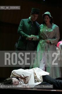 Rome, Auditorium Parco della Musica 16 02 2006.The Rakes Progress an Igor Stravinskij opera.Orchestra and Choir of the Accademia Nazionale di Santa Cecilia, conductor Daniele Gatti, director Lorenzo Mariani, scene and costums Maurizio Balo.in the picture: the tenore Rainer Trost (Tom Rakewell).  ©Riccardo Musacchio & Flavio Ianniello/Rosebud2
