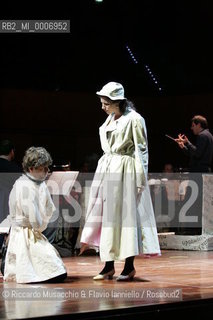 Rome, Auditorium Parco della Musica 16 02 2006.The Rakes Progress an Igor Stravinskij opera.Orchestra and Choir of the Accademia Nazionale di Santa Cecilia, conductor Daniele Gatti, director Lorenzo Mariani, scene and costums Maurizio Balo.in the picture: the Soprano Ellie Dehn (Anne) and the tenore Rainer Trost (Tom Rakewell).  ©Riccardo Musacchio & Flavio Ianniello/Rosebud2