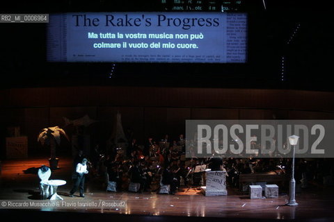 Rome, Auditorium Parco della Musica 16 02 2006.The Rakes Progress an Igor Stravinskij opera.Orchestra and Choir of the Accademia Nazionale di Santa Cecilia, conductor Daniele Gatti, director Lorenzo Mariani, scene and costums Maurizio Balo.  ©Riccardo Musacchio & Flavio Ianniello/Rosebud2