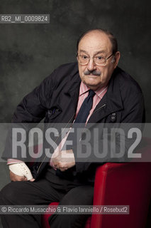 Portrait of Italian semiotician, philosopher and novelist Umberto Eco during Book Festival at Auditorium Parco della Musica, Apr 10 2011.   ©Riccardo Musacchio & Flavio Ianniello/Rosebud2