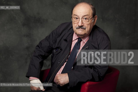 Portrait of Italian semiotician, philosopher and novelist Umberto Eco during Book Festival at Auditorium Parco della Musica, Apr 10 2011.   ©Riccardo Musacchio & Flavio Ianniello/Rosebud2