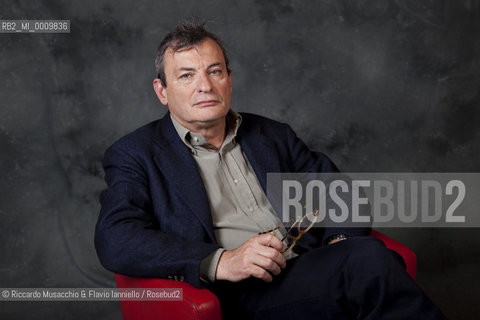 Portrait of Italian writer and journalist Oliviero Beha during Book Festival at Auditorium Parco della Musica, Apr 02 2011.   ©Riccardo Musacchio & Flavio Ianniello/Rosebud2