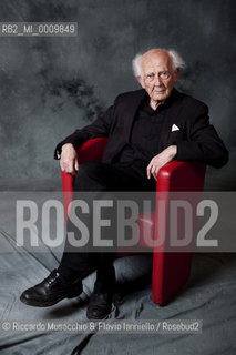 Portrait of Polish sociologist and writer Zygmunt Bauman during Book Festival at Auditorium Parco della Musica, Apr 09 2011.   ©Riccardo Musacchio & Flavio Ianniello/Rosebud2