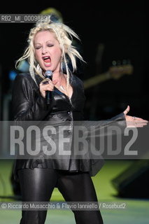 American singer Cindy Lauper in concert at Auditorium Parco della Musica, Rome Jul 11 2011.   ©Riccardo Musacchio & Flavio Ianniello/Rosebud2