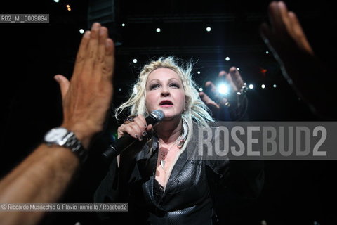 American singer Cindy Lauper in concert at Auditorium Parco della Musica, Rome Jul 11 2011.   ©Riccardo Musacchio & Flavio Ianniello/Rosebud2